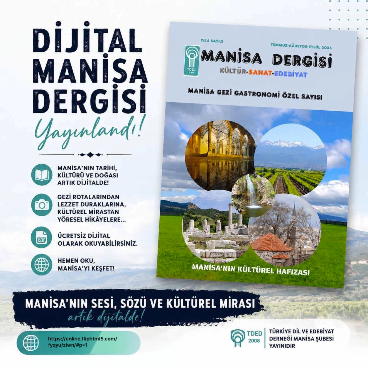 Dijital Manisa Dergisi’nin 3. Sayısı Yayımlandı: Manisa’nın 17 İlçesi Bu Sayıda Buluştu