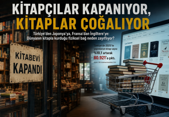 KİTABEVLERİ KAPANIYOR, KİTAPLAR ÇOĞALIYOR